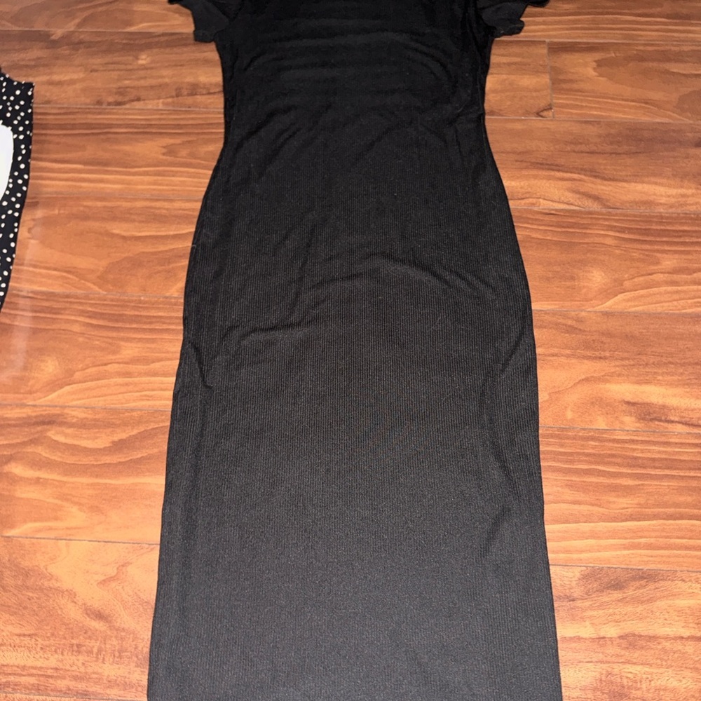 Chic Black Midi Dress for Women